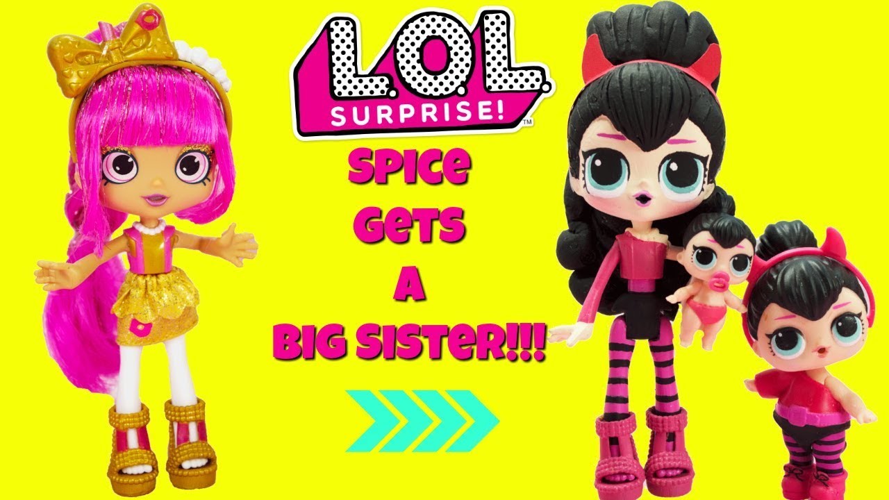 LOL SURPRISE Spice Gets A Big Sister DIY Shopkins Shoppie Doll Lippy Lulu Custom Makeover