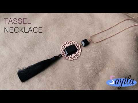Making jewelry - Tassel Necklace (DIY tutorial by Sayila)