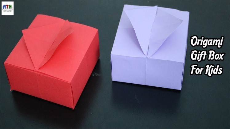 Origami Gift Boxes With One Sheet Paper for Kids