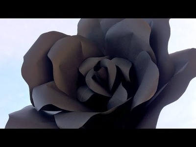 Paper flower making easy at home Black Rose DIY