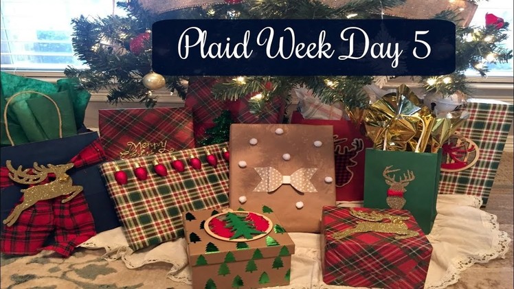 PLAID WEEK DAY 5 | DOLLAR TREE DIY: Plaid Gift Wrapping PT 2
