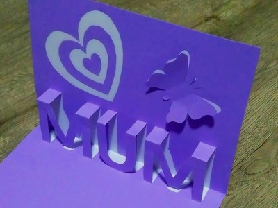 Pop up card mother's day 3d paper arcitecture