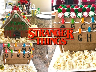 STRANGER THINGS DIY DECORATIONS! Cute Stranger Things XMAS Gingerbread house!