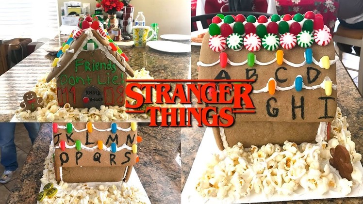 STRANGER THINGS DIY DECORATIONS! Cute Stranger Things XMAS Gingerbread house!