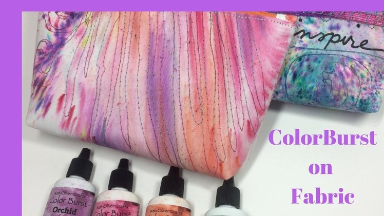 Art Play on Fabric, Using ColorBursts on Fabric, Easy Pencil Case, Sewing Tutorial