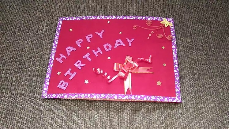 Best handmade scrapbook greeting card for girlfriend or best friend or someone special or loved ones