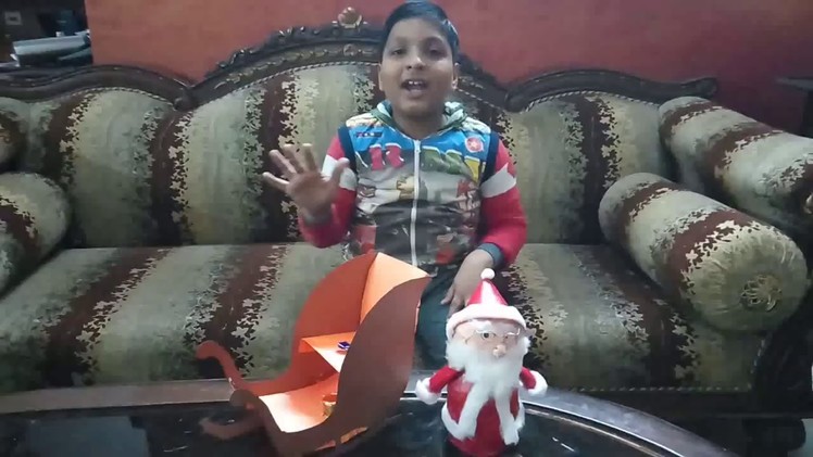 Christmas Crafts | Easy To Make Santa Sleigh By Vihaan Goel