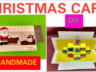DIY 3D Christmas Card Handmade Pop Up Greeting Cards Gift,Easy Christmas Card making Tutorial