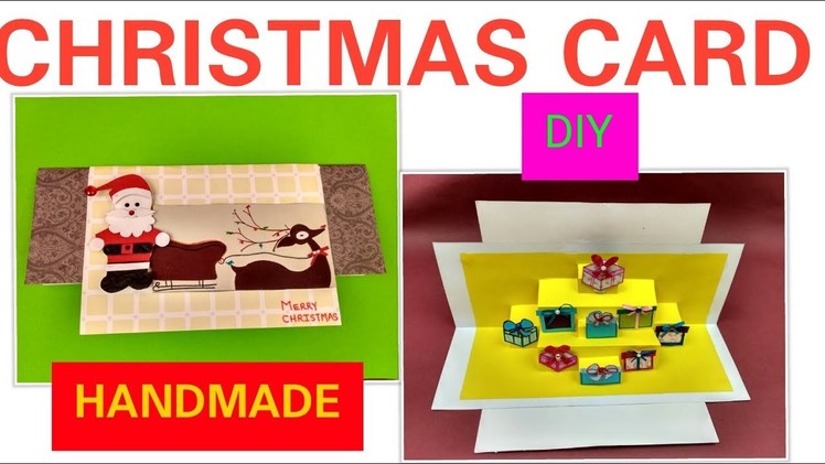 DIY 3D Christmas Card Handmade Pop Up Greeting Cards Gift,Easy Christmas Card making Tutorial