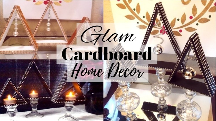 DIY Bling Cardboard Centerpiece| Dollar Tree DIY| DIY Home and Room Decor Using Cardboard|