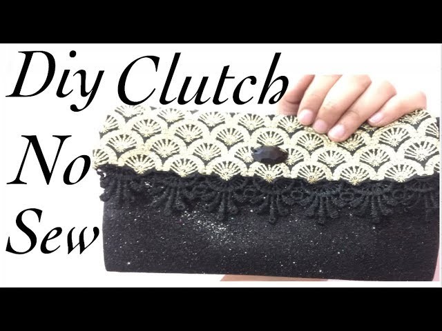 DIY Clutch Purse with Foam sheet ( no sew ). Diy Clutch. Diy Foam Sheet Clutch at home