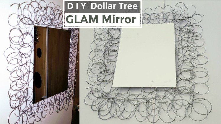 DIY Dollar Tree Mirror GLAM NEW 2018 (Home Decor)
