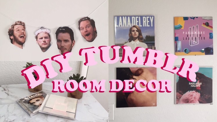 DIY Fandom Tumblr Room Decor (Vinyl Wall, Banner, Marble Table)