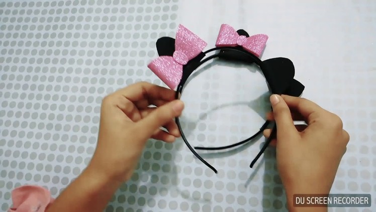 DIY hello kitty hair band in the easiest way for the Christmas