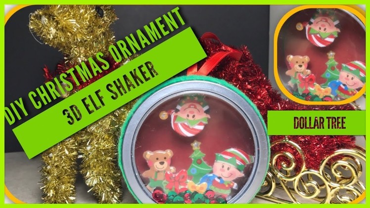 DIY Santa’s Elves 3D Christmas Ornament Shaker - Dollar Tree D.I.Y - Xmas Ornament Tin