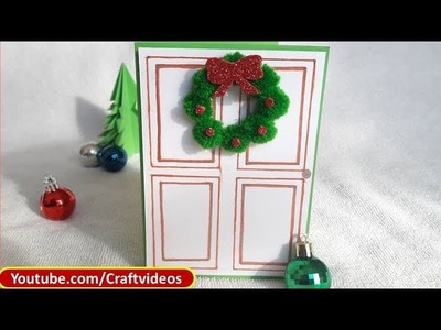 Easy Christmas Card Making Ideas for Kids | Christmas Wreath Cards