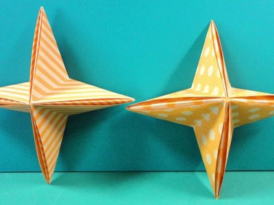 Easy origami Christmas ornaments made in 90 seconds 90秒で出来る簡単折り紙クリスマスオーナメント