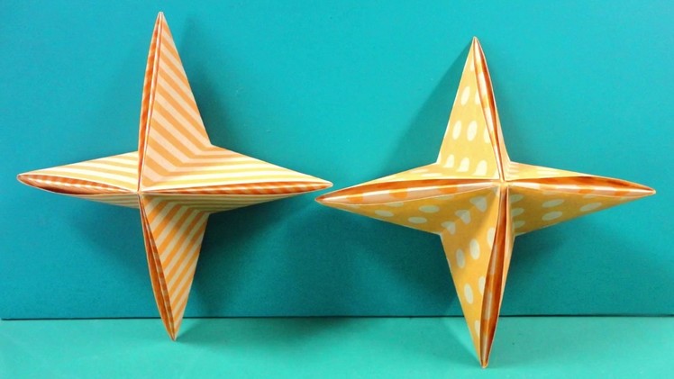 Easy origami Christmas ornaments made in 90 seconds 90秒で出来る簡単折り紙クリスマスオーナメント