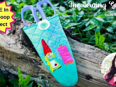 FREE In The Hoop, ITH - The Sewing Gnome - Scissor Case project - Aurifil thread