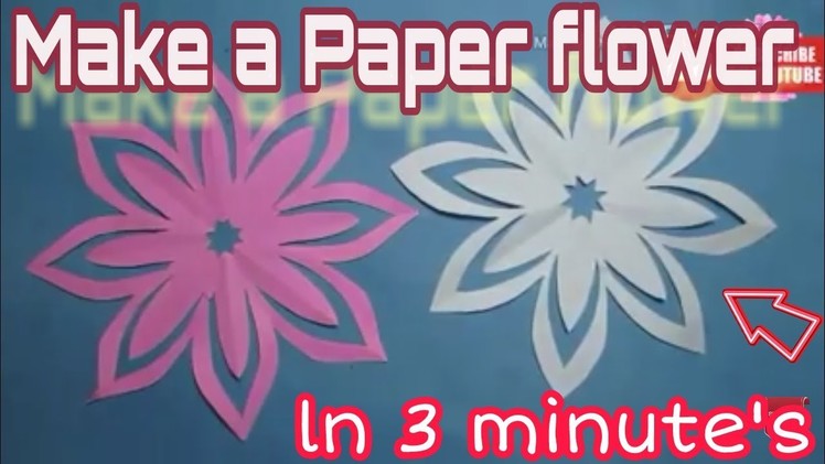 How to make easy & best paper flower | Paper cutting flower by All in one