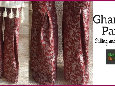 How to Make: Gharara Pant - Cutting & Sewing Tutorial in Hindi.Urdu