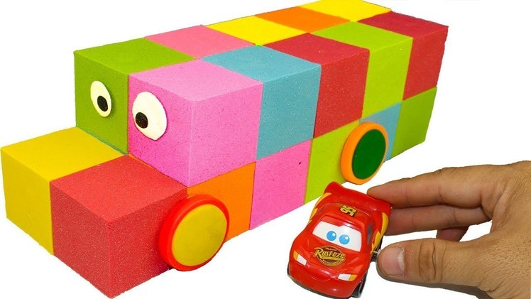 How To Make Kinetic Sand Rainbow Color Car Truck and Learn Colors Surprise Toy for Children