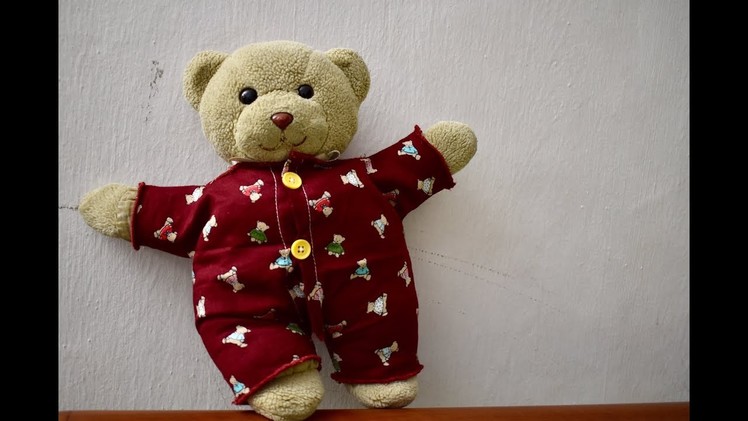 How to make sewing pattern for teddy bear pjs
