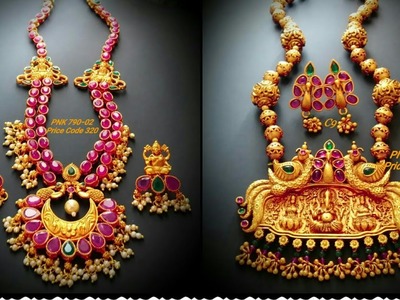 Latest 1 gram gold jewelry with price || Latest Temple Jewellery