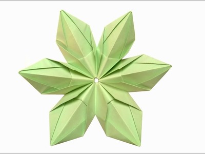 Modular Origami: Flower (6-unit) tutorial step by step