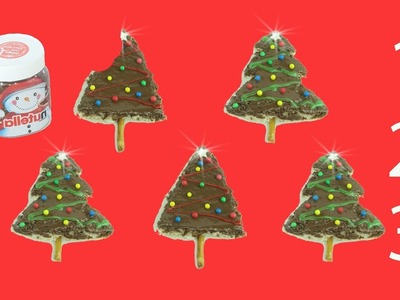 No Bake Christmas Tree Cookie for Kids.DIY Christmas Snack.Counting 1 to 5 Activity.Nutella Treats