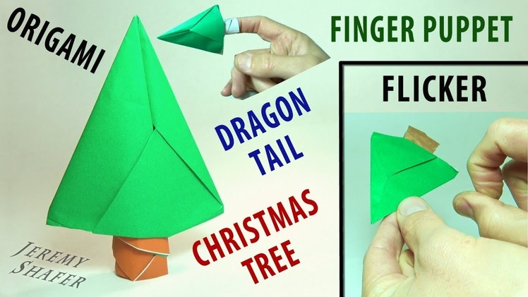 Origami Dragon Tail Claw Christmas Tree Flicker