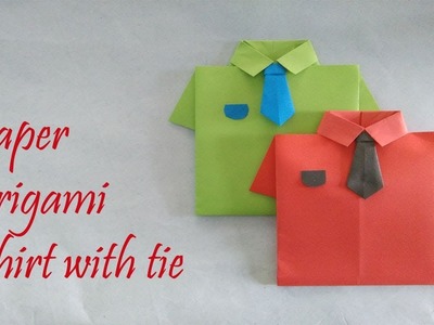 Paper origami shirt with tie- easy for kids- a4 paper- smart