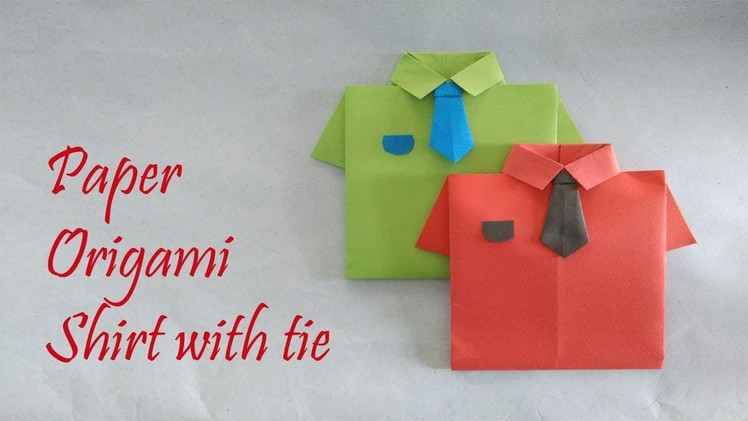 Paper origami shirt with tie- easy for kids- a4 paper- smart
