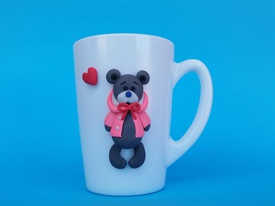 Polymer Clay Bear On Mug