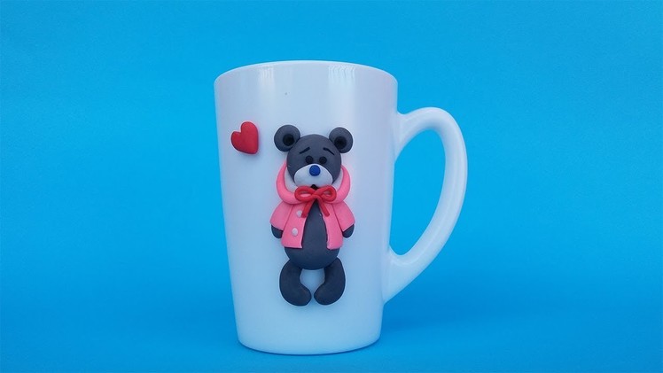 Polymer Clay Bear On Mug