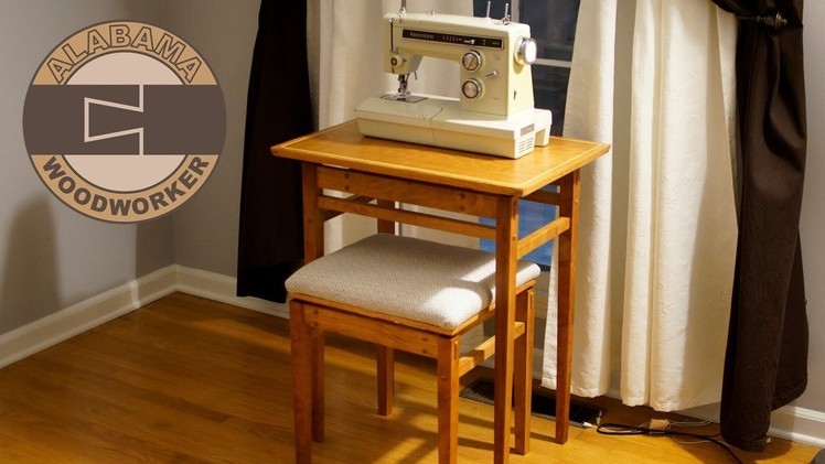Sewing Table and Stool Part 4: Seat Cushion, Glue-Up, Finish, and Hardware