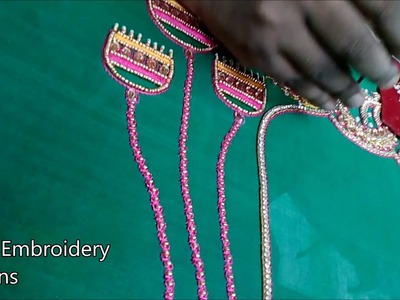 Simple maggam work blouse designs | hand embroidery designs | blouse designs neck model
