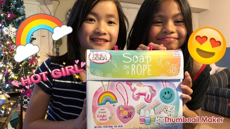 Soap on a rope; fun soap making for kids; DIY cute soap