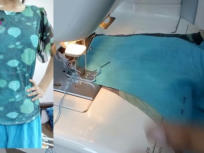 नेट कपडे के टॉप की सिलाई Make Net Fabric Top cut silai net lace lining kurti suit silai blouse Hindi