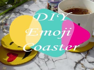 كيف اصنع واقيات الكأس برموز تعبيرية - DIY Emoji coaster | Craft With Mary