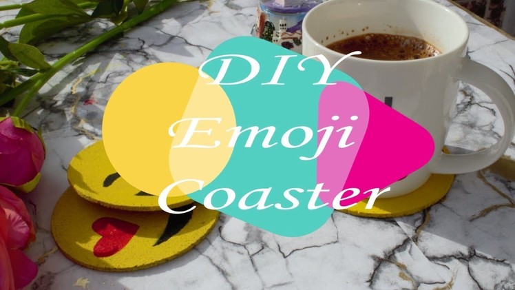 كيف اصنع واقيات الكأس برموز تعبيرية - DIY Emoji coaster | Craft With Mary