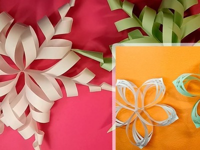 Two Snowflakes from Paper | 3D Paper snowflakes handmade | Do it yourself