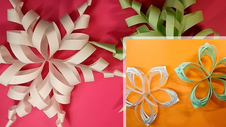 Two Snowflakes from Paper | 3D Paper snowflakes handmade | Do it yourself