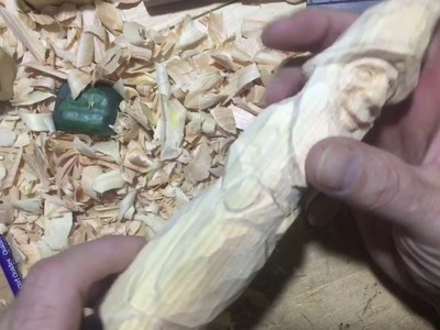 Whittling an 8” Father Christmas (3 of 3)