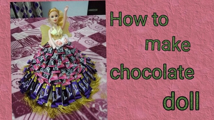 53. DIY chocolate candy doll.how to make candy dress