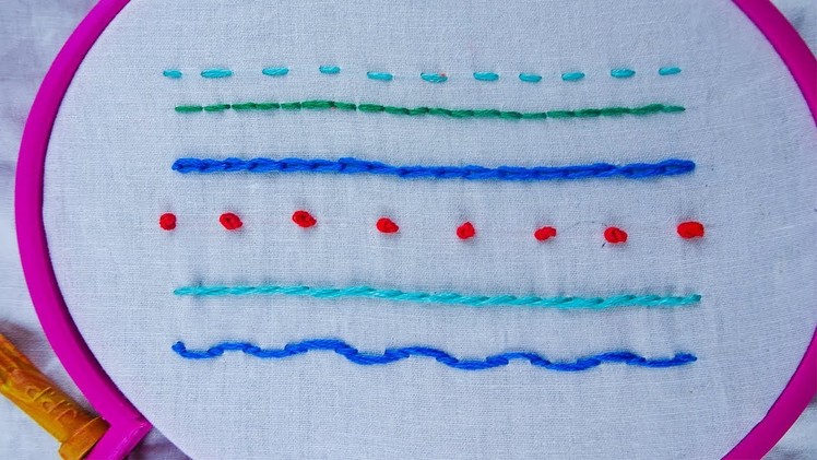 6 Basic stitches for beginners hand embroidery|Rose World