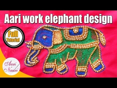 Aari work elephant design | aari work for beginners | hand embroidery, maggam work