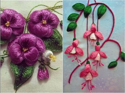 Beautifull hand embrodiery flower stitch