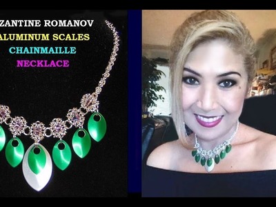 BYZANTINE ROMANOV WITH ALUMINUM SCALES CHAINMAILLE NECKLACE TUTORIAL | PINAY JEWELRY DESIGNER