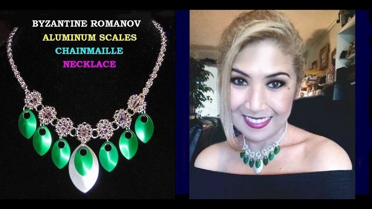 BYZANTINE ROMANOV WITH ALUMINUM SCALES CHAINMAILLE NECKLACE TUTORIAL | PINAY JEWELRY DESIGNER
